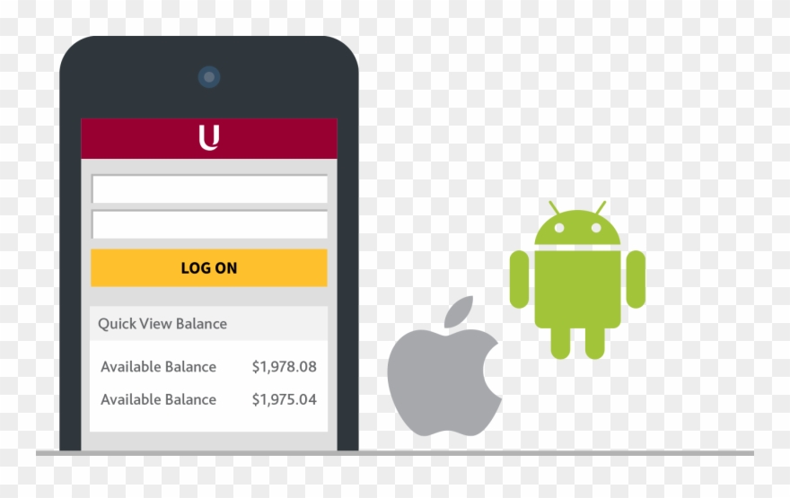 An Illustration Of A Mobile Phone With Balance Information - Mobile App Icon Ios And Android Clipart