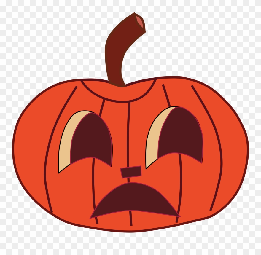 Halloween Faces Clip Art - Sad Jack O Lantern - Png Download