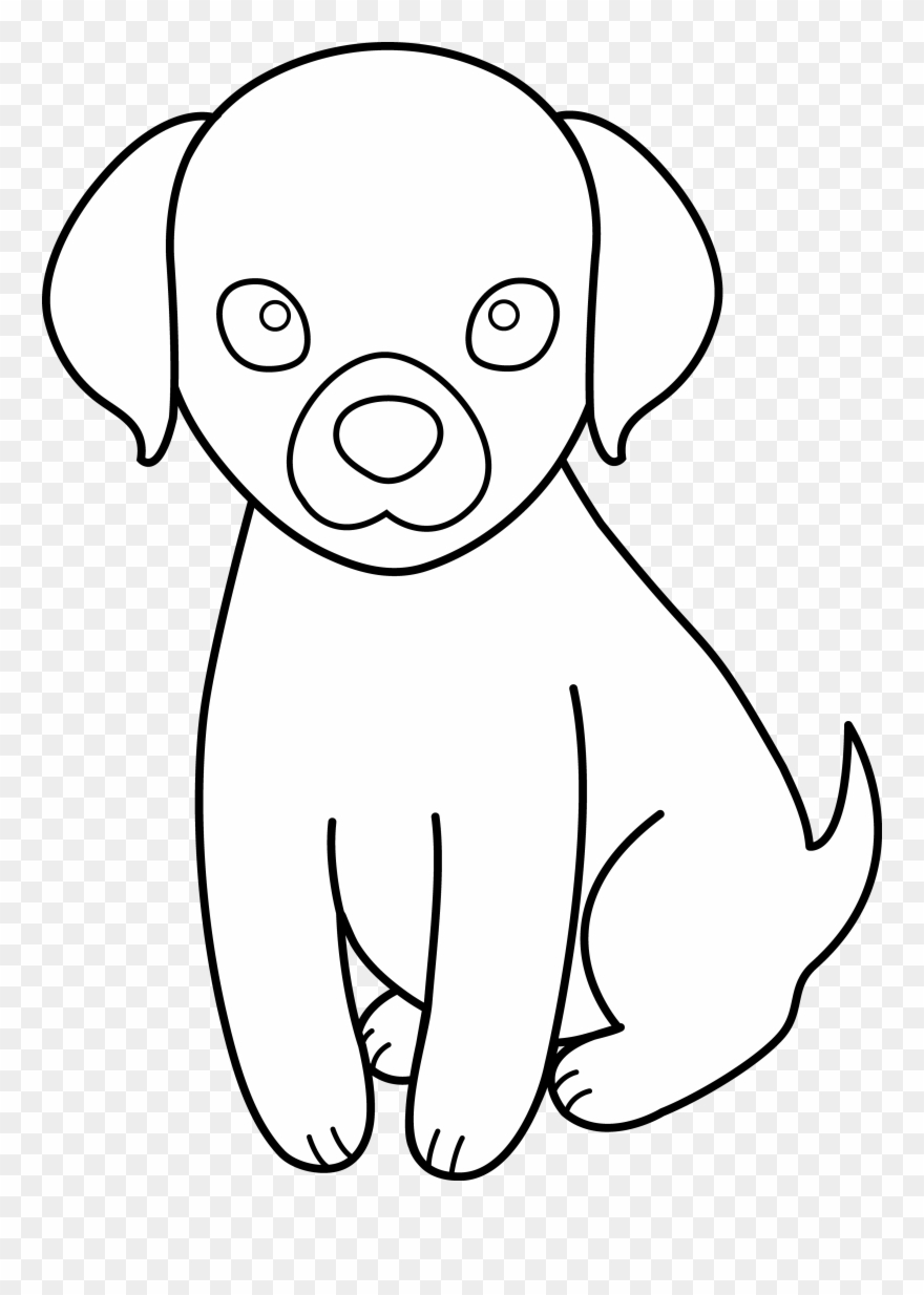 Black And White Puppy Dog House Clipart Uploaded By - Drawing - Png Download