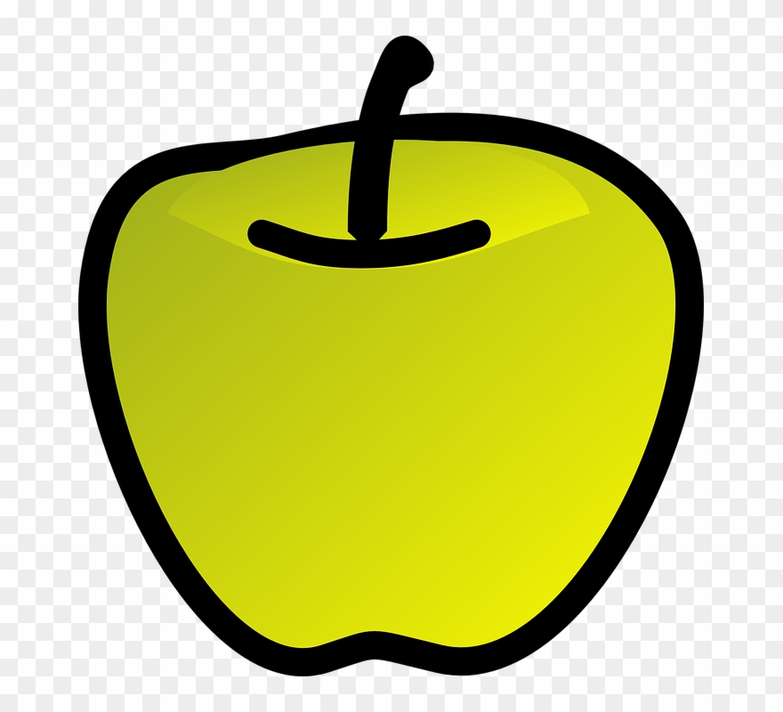 3d Clipart Fruit - Green Apple Drawing Png Transparent Png