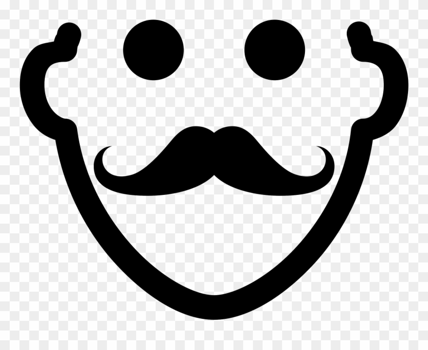 Emoji Face Clipart Moustache Man - Logo Kumis - Png Download
