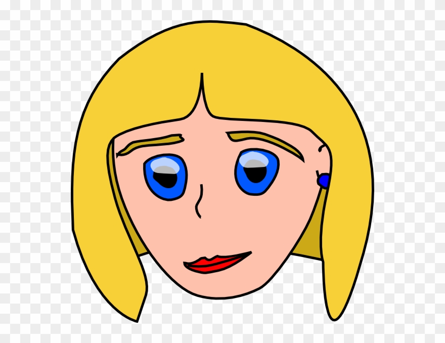 Girls Face Clip Art - Teen Girl Face Clipart - Png Download