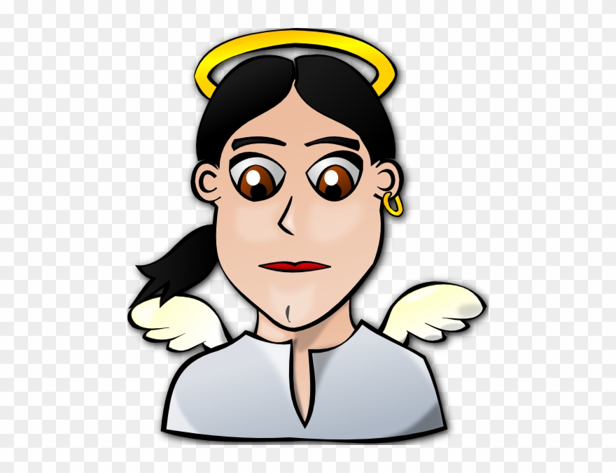 Cartoon Funny Faces Clip Art - Angelic Face Cartoon - Png Download