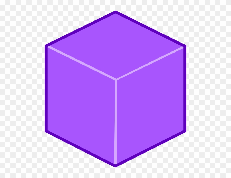 Purple Cube Clipart