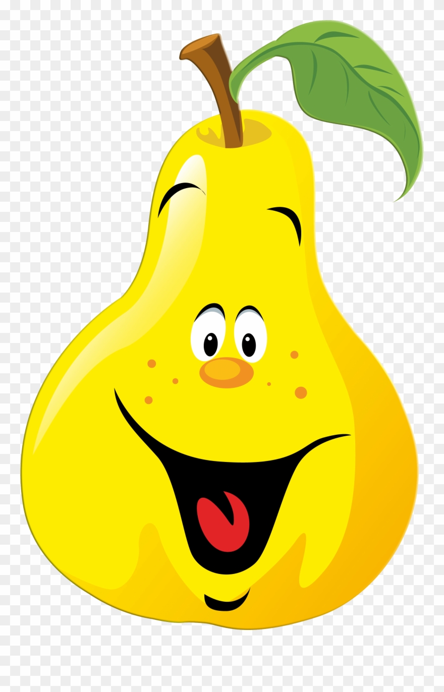 Smiley Clipart Fruit - Fruit With Faces Clip Art - Png Download