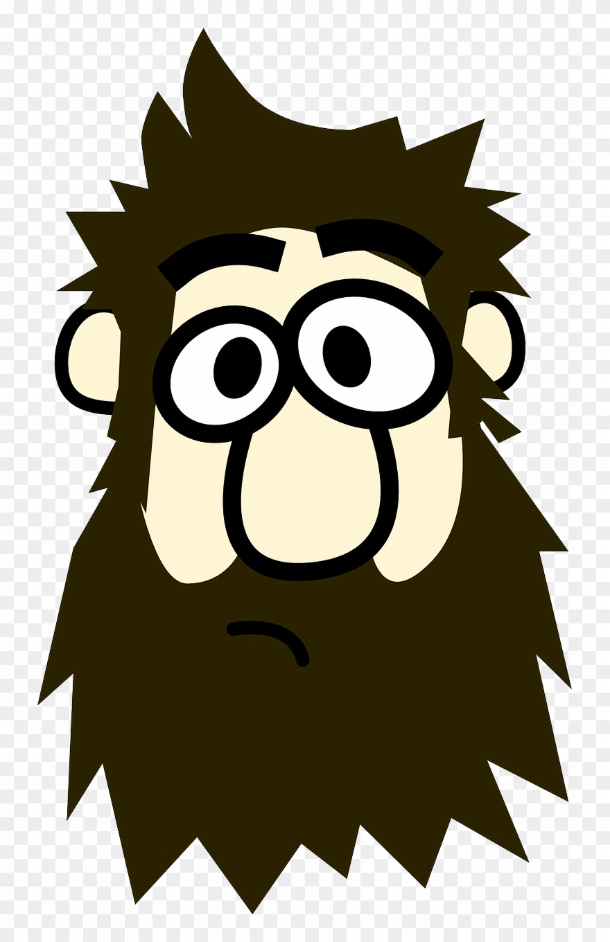 Beard Clipart Face Cartoon - Cartoon With A Beard - Png Download