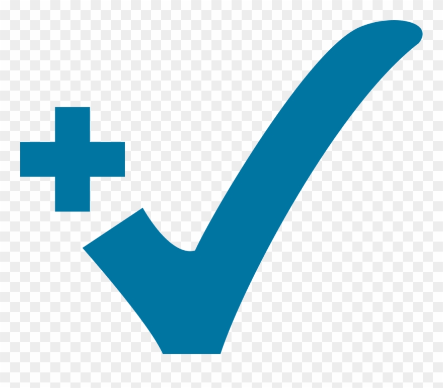 Blue Check Plus - Check Plus Clip Art - Png Download