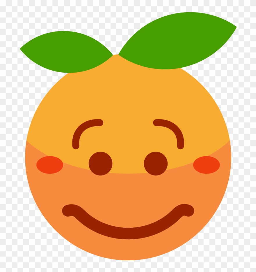 Clementine, Orange, Cartoon, Emotions, Emoticon, Shame - Smile Orange Cartoon Clipart