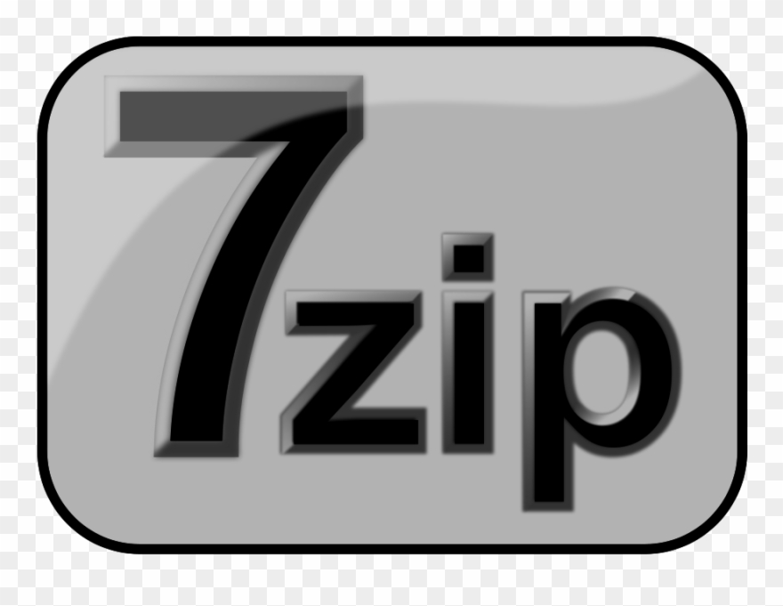 This Free Clip Arts Design Of 7zip Glossy Extrude Gray - 7-zip - Png Download