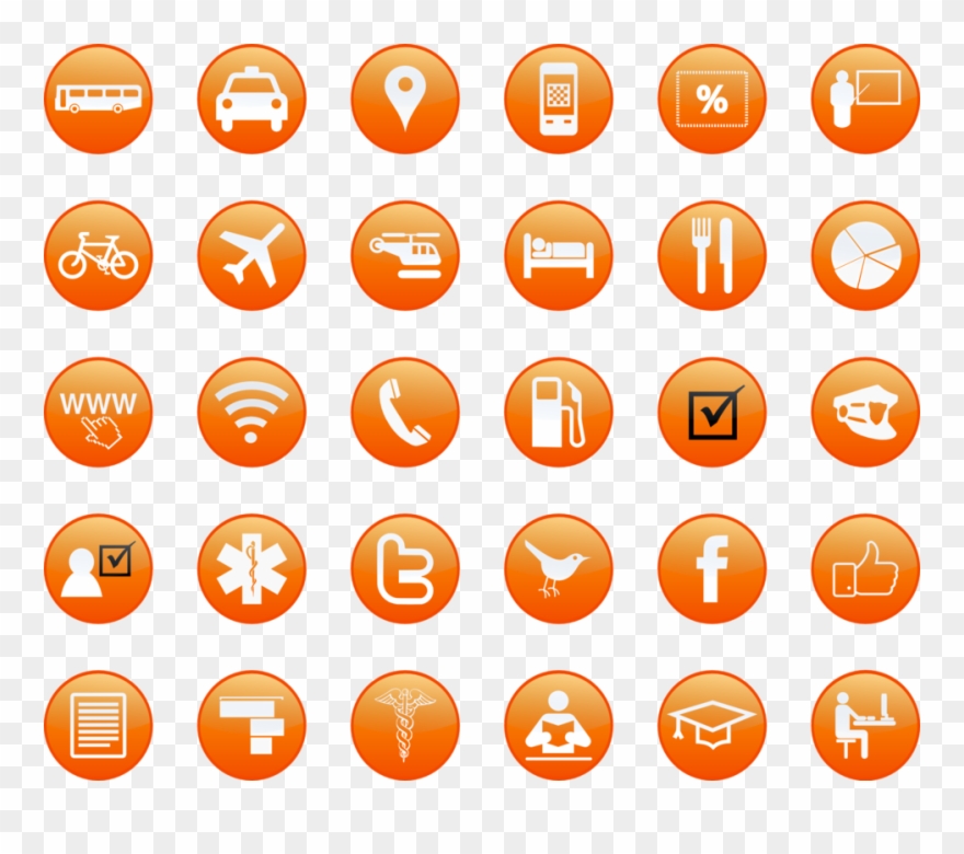 Free Wifi Icon Free Tourism And Services Buttons - Tourism Services Icons Clipart