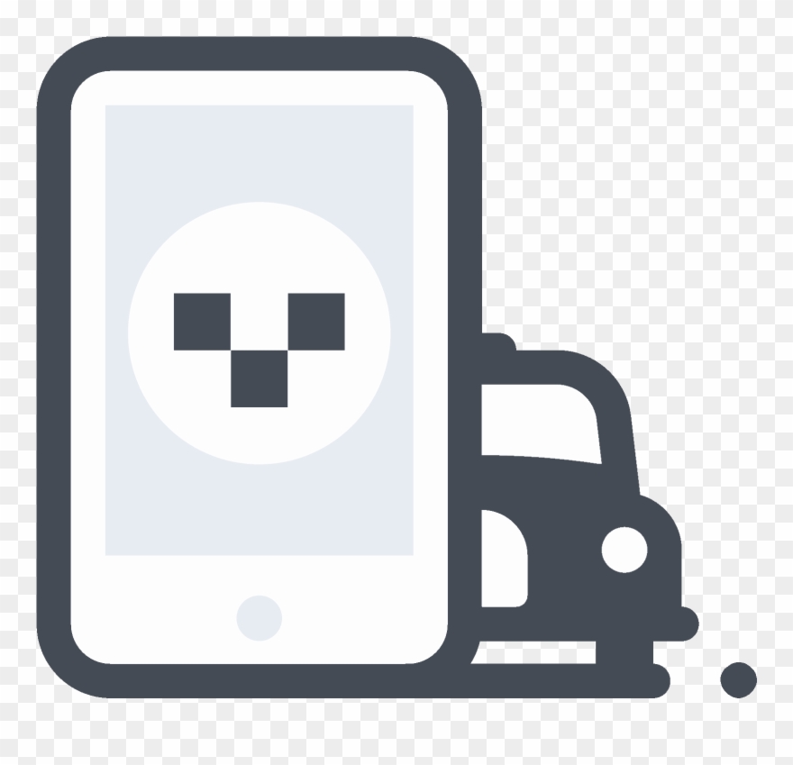 Taxi App Icon - Taxicab Clipart