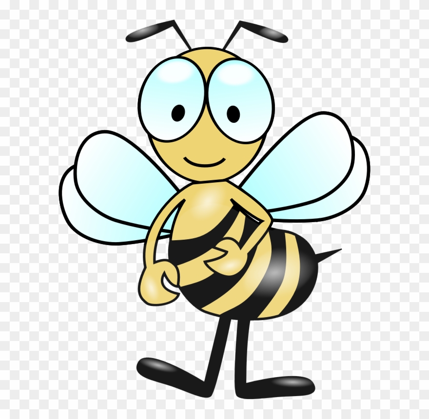 Cartoon Bumble Bee Clip Art - Label A Bee Worksheet - Png Download