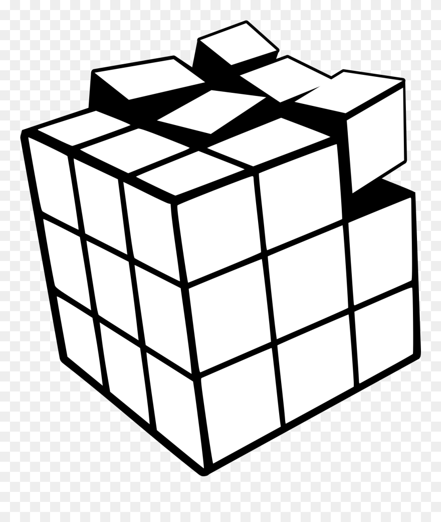 Rubiks Cube Coloring Pages Clipart