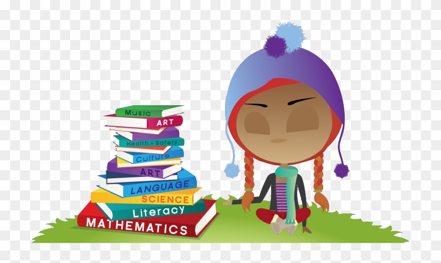 Girl And Books Background Image - Studyladder Login Clipart