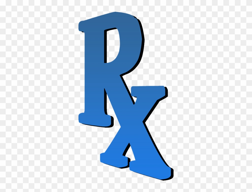 Blue Rx 3d Clip Art - Png Download