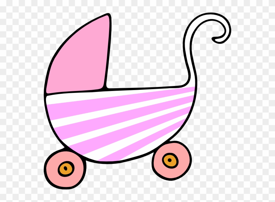 Download Poussette Dessin Clipart Baby Transport Clip - Girl Baby Stroller Greeting Cards - Png Download