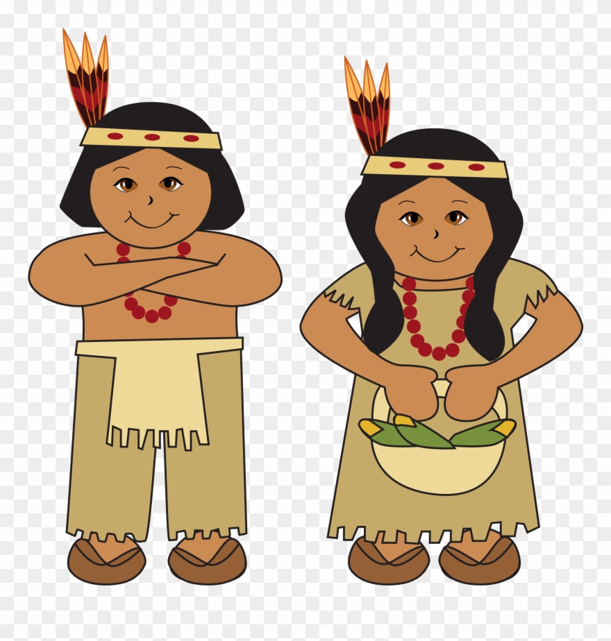 Indian Thanksgiving Cliparts Free Download Clip Art - Native Americans Clipart - Png Download