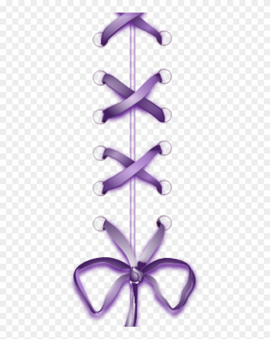 Football Laces Clipart Football Laces Outline Clipart - Zazzle Purple Shoe Laces Square Sticker, Size: Small, - Png Download