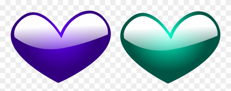 Heart Computer Icons Emoticon Drawing Symbol - Corazon Azul Y Verde Clipart