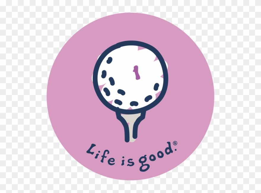 Golf Tee Sticker - Life Is Good Golf Logo Clipart