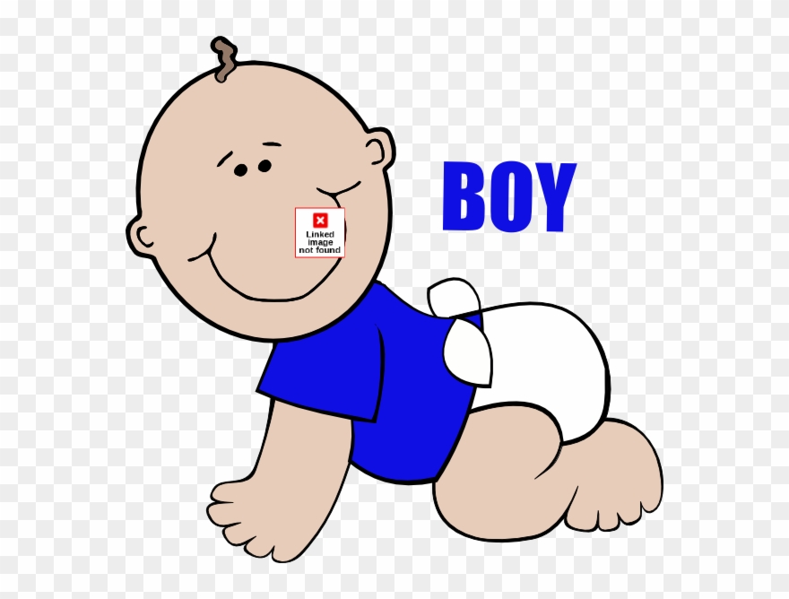 Baby Boy On Floor Crawling Clip Art - 1/4 Sheet - Baby - Edible Icing - Png Download