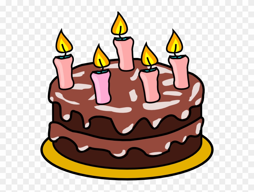 Girl Birthday Cake Clip Art - Png Download