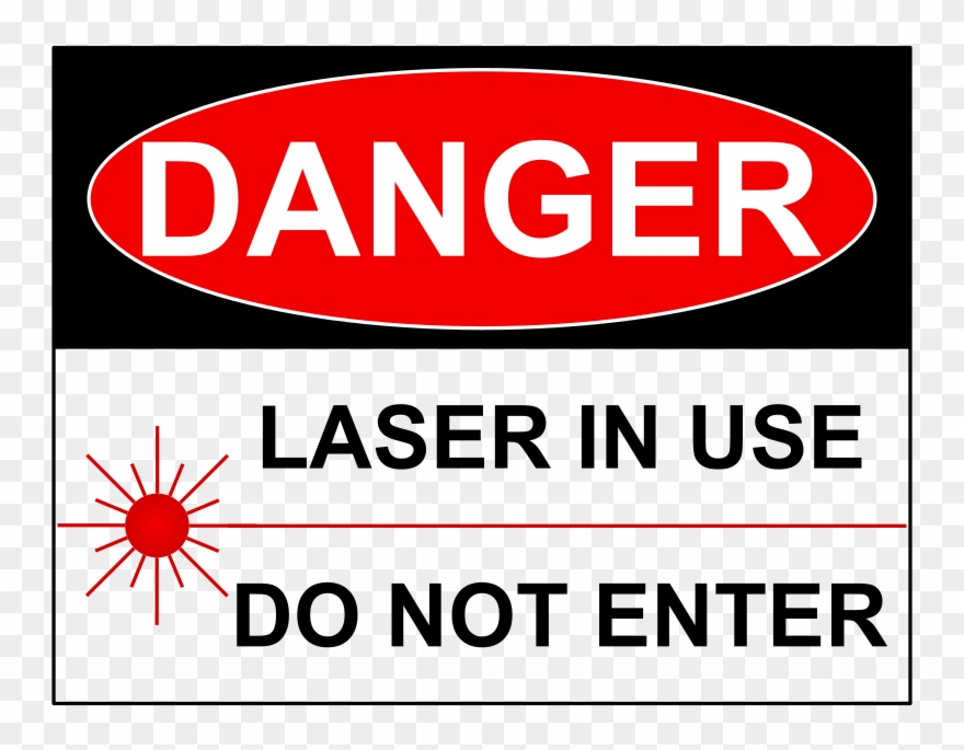 Download Laser Clipart Laser Sign Clip Art Banner - Compliancesigns Vertical Vinyl Osha Danger Laser On - Png Download