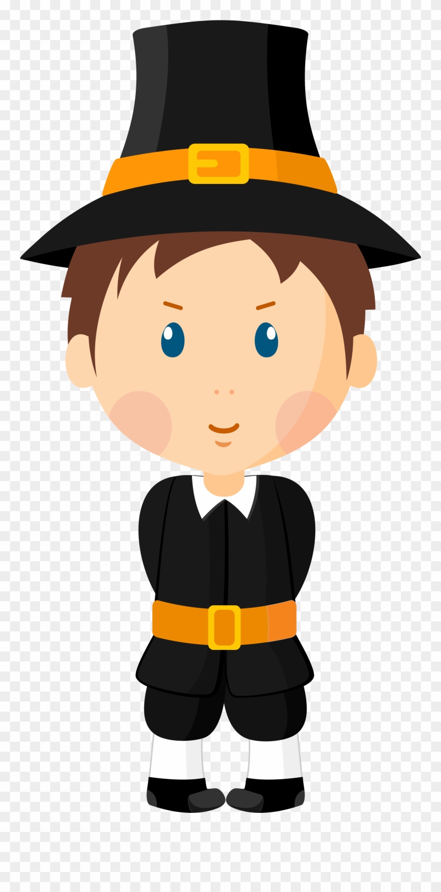 Boy Pilgrim Clipart Boy Pilgrim Clipart - Pilgrim Boy - Png Download