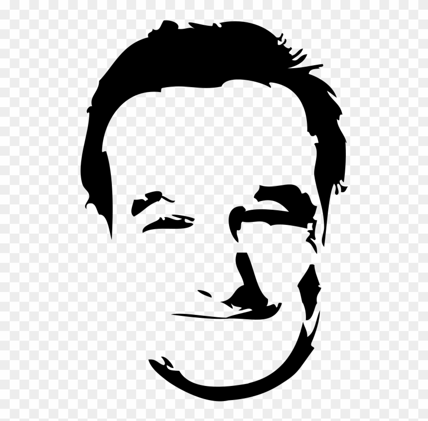 Robin Cliparts - Robin Williams Drawing Outline - Png Download