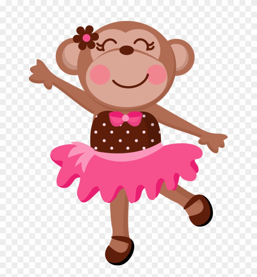 Ballerina Monkey Clipart