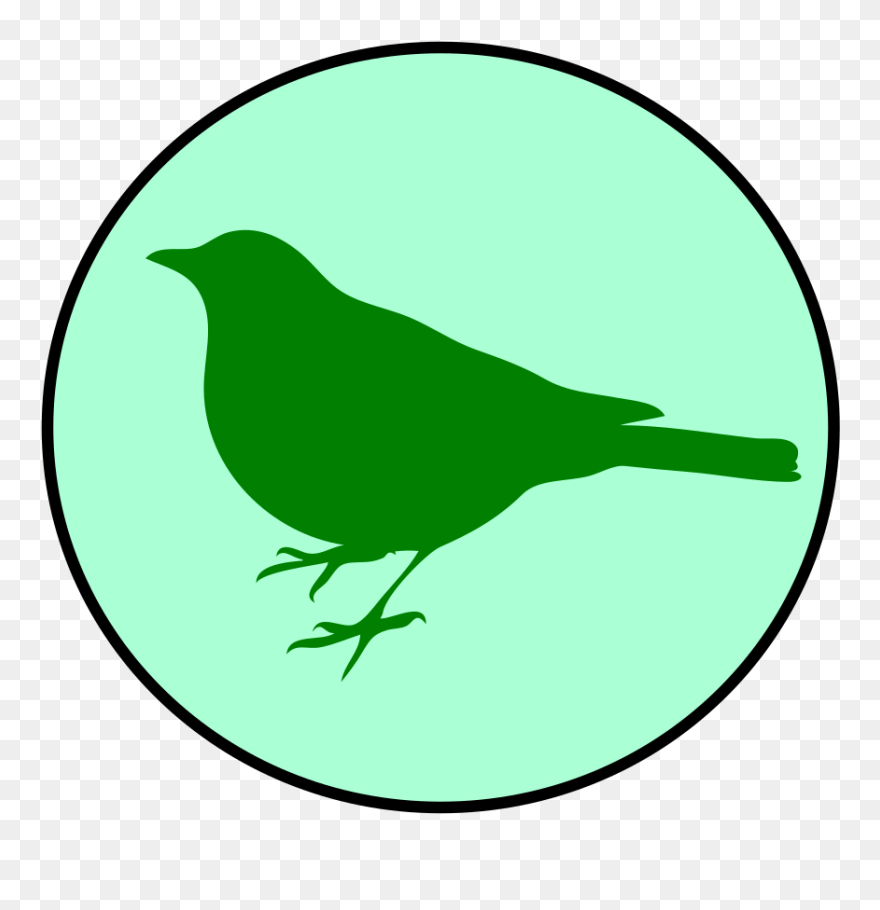 Emerald Circle Bird Clip Art At Clker - Bird In A Circle - Png Download
