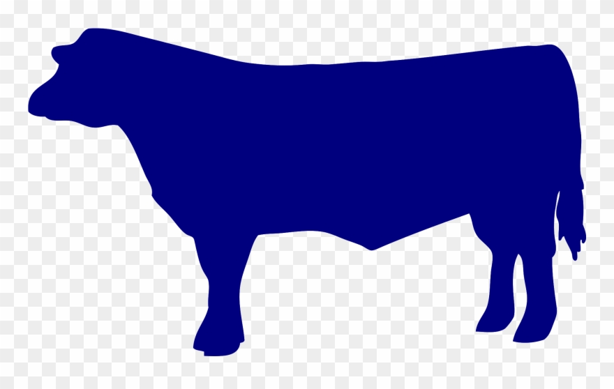 Download Royalty Free Library Green Png Clip Art Image - Outline Of A Beef Cow Transparent Png