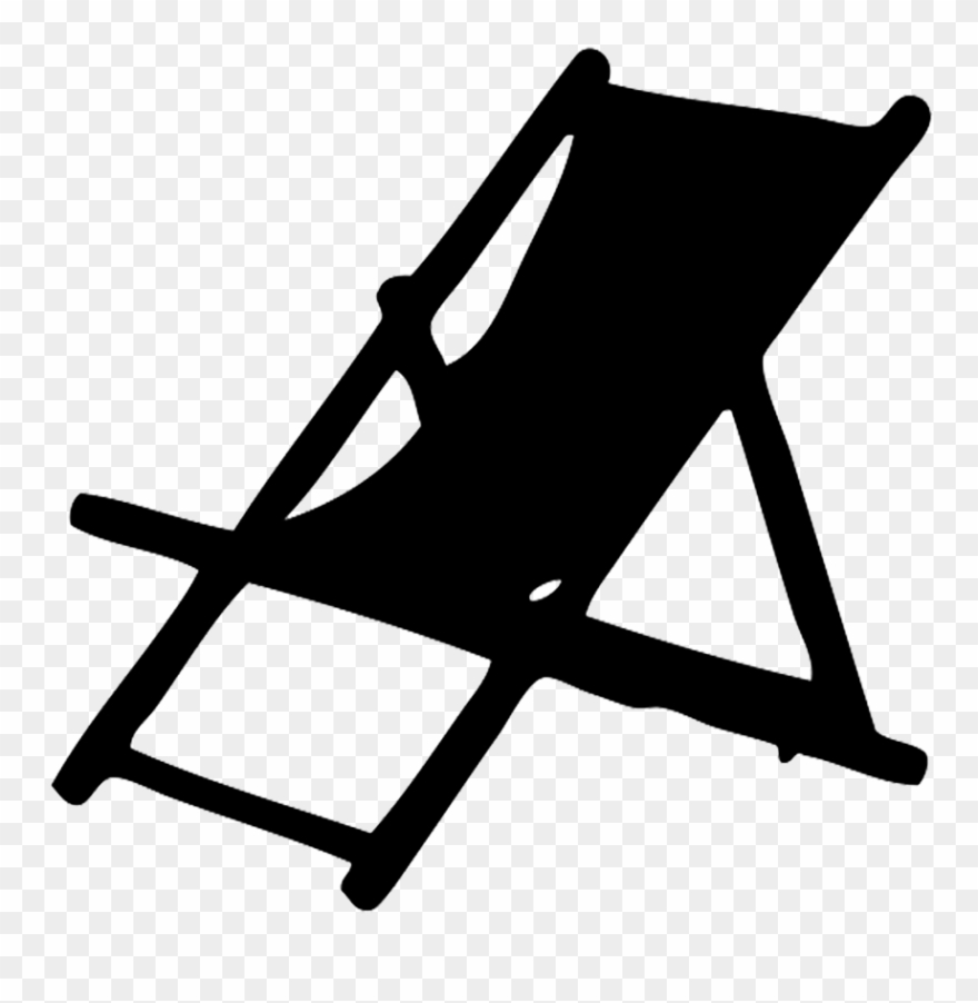 Deck Chair Silhouette - Silhouette Furniture Clipart