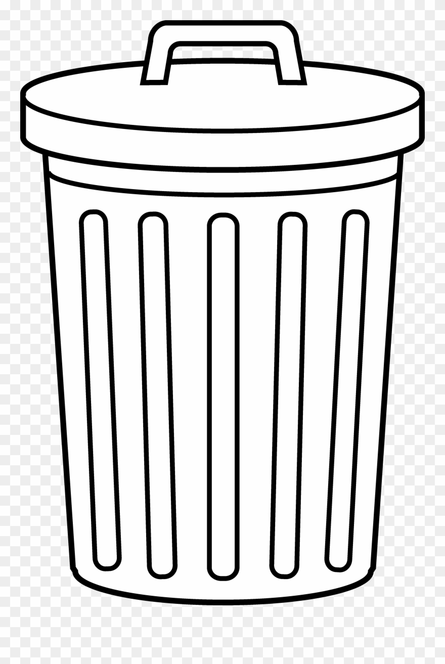 935275 Bin Clip Art - Trash Can To Color - Png Download
