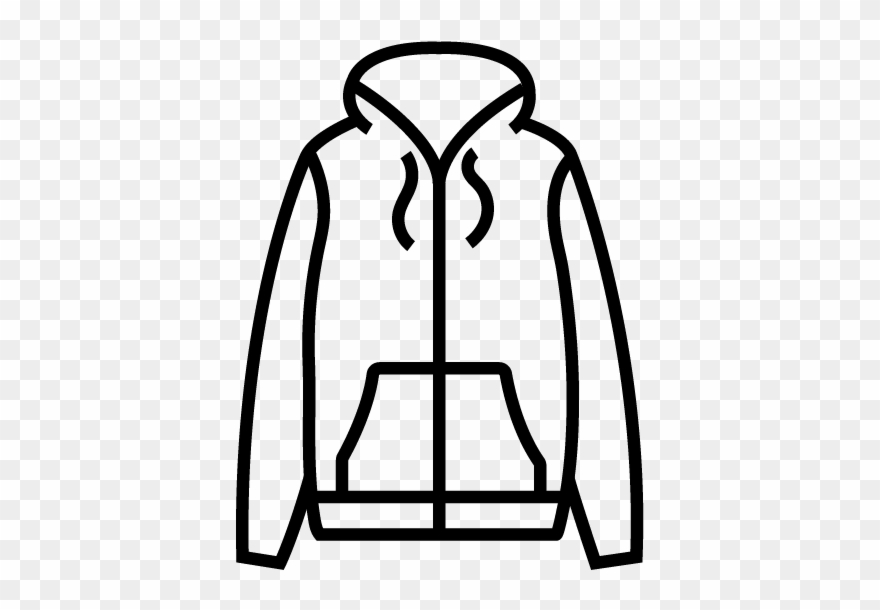 Jackets - Light Jacket Clipart Black And White - Png Download