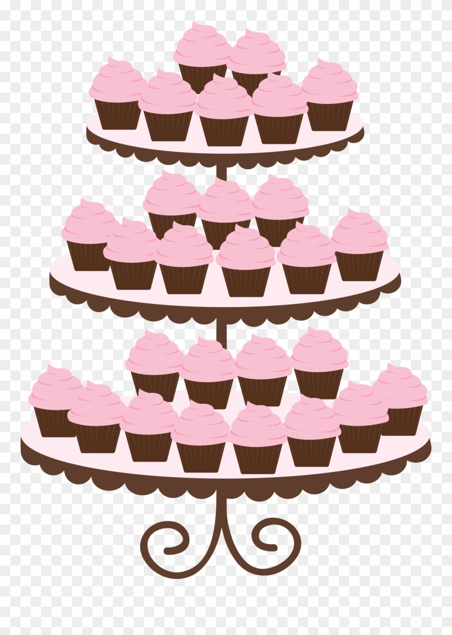 Photo By @danimfalcao - Pink Cupcake Stand Clip Art - Png Download