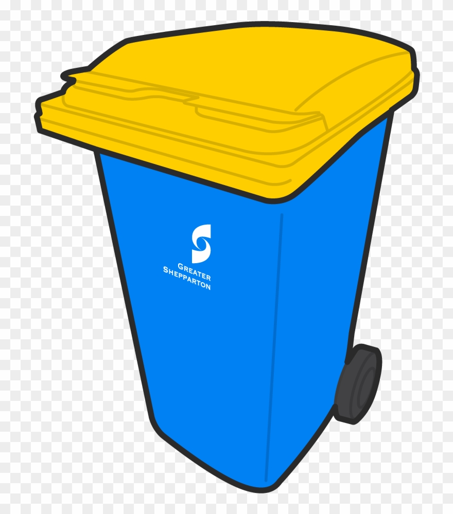 Greater Shepparton City Council - Blue And Yellow Recycling Bin Clipart