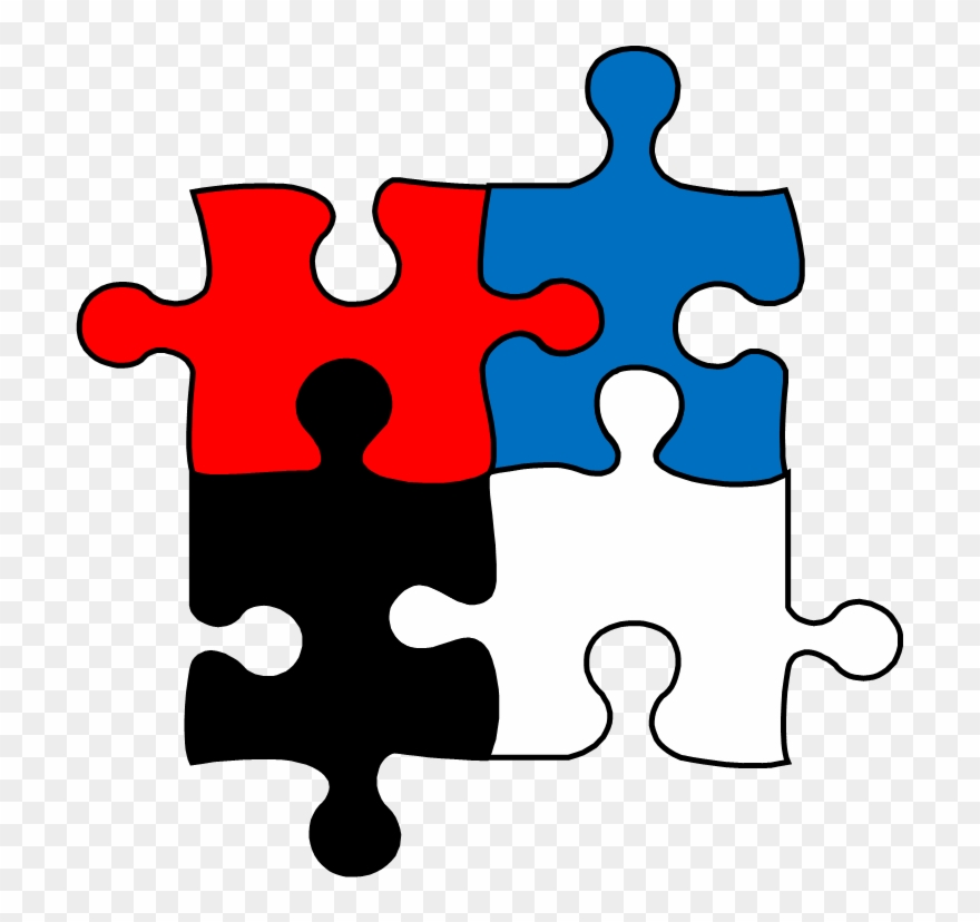 Career Pictures For Kids - Four Interlocking Puzzle Pieces Clipart