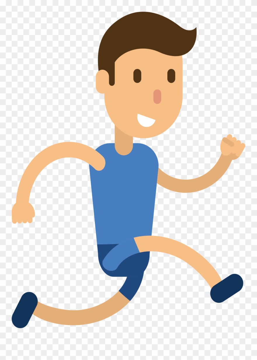 Running Illustration Boy Transprent - Dibujo De Un Atleta Clipart