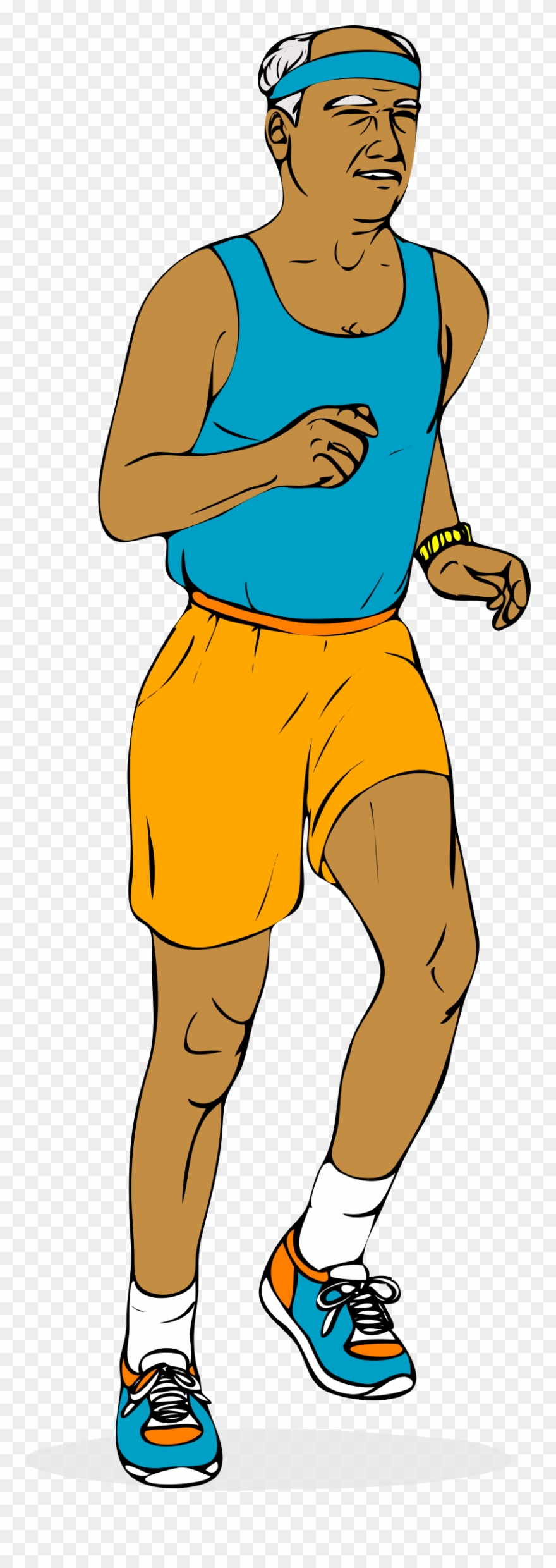 Big Image - Man Jogging Clipart - Png Download