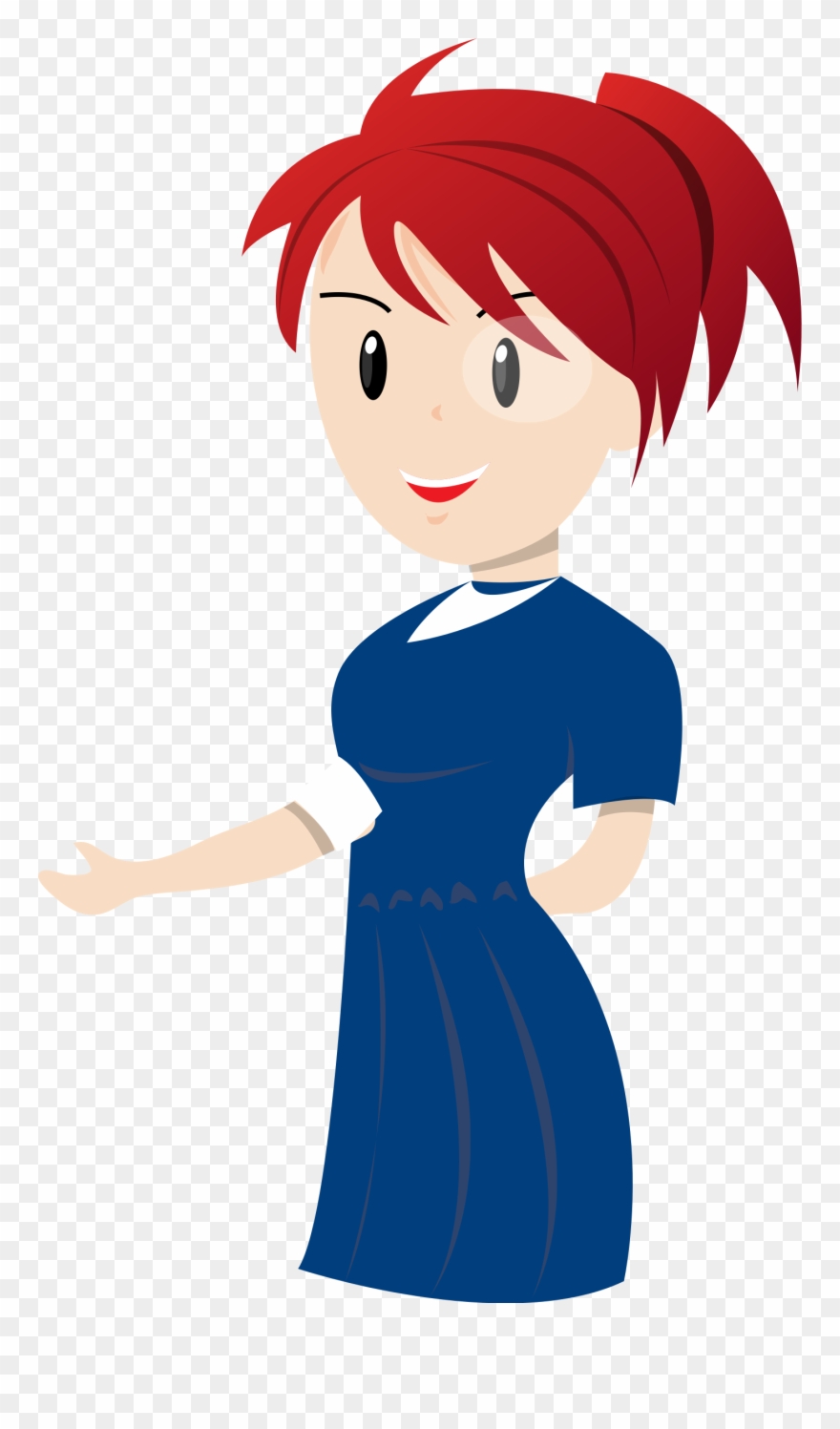 Free Teacher Cliparts Woman Download Free Clip Art - Red Head Clip Art - Png Download