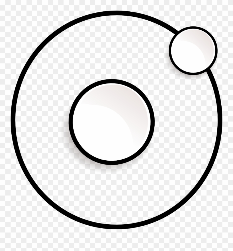 Banner Stock Atom Clipart Black And White - Circle - Png Download