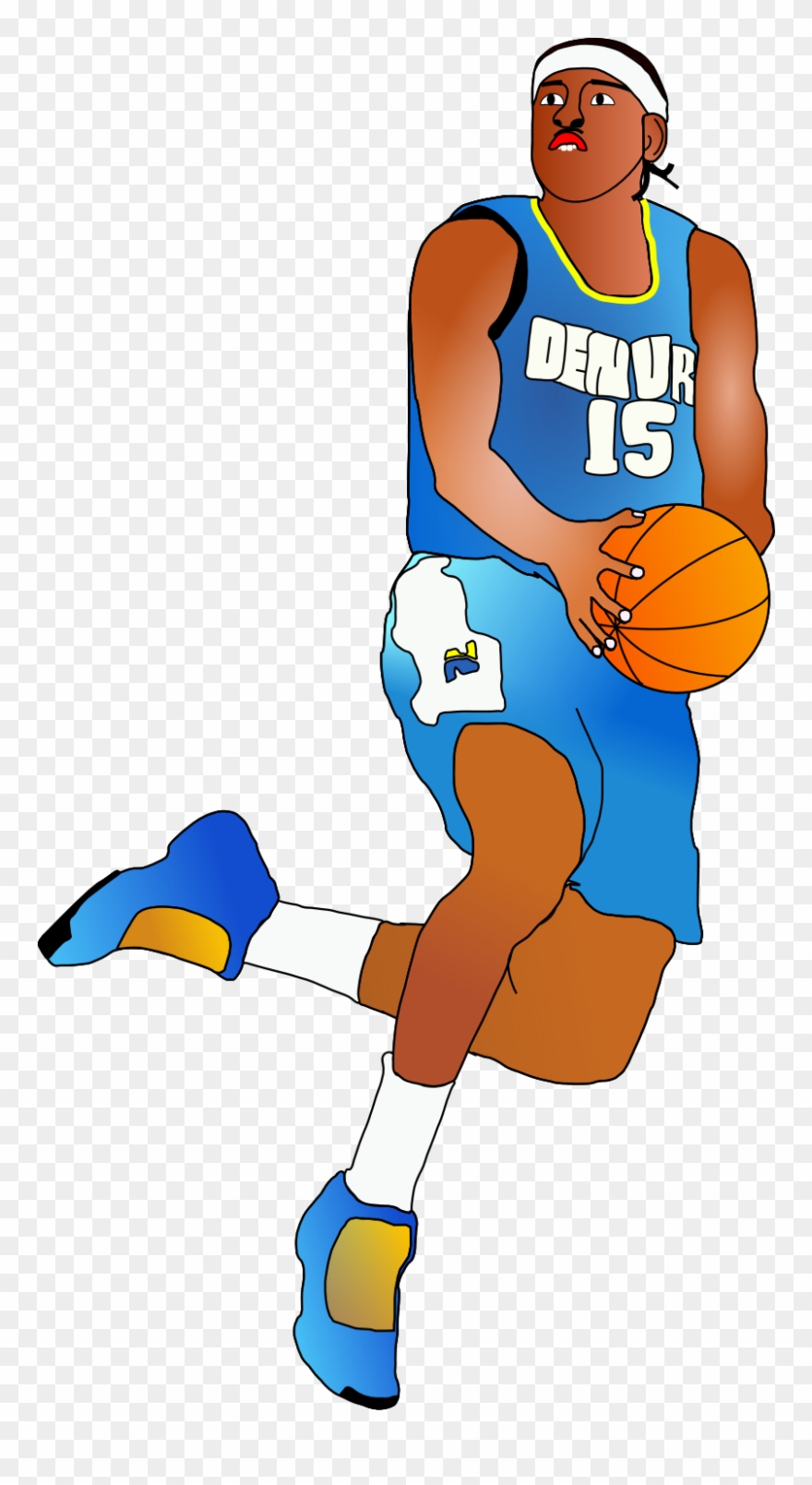 Athletic Clipart - Gambar Animasi Orang Basket - Png Download