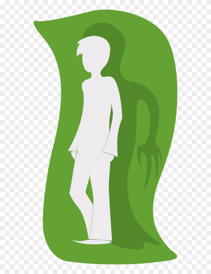 Large Man In Brush Stroke - Vector Graphics Clipart