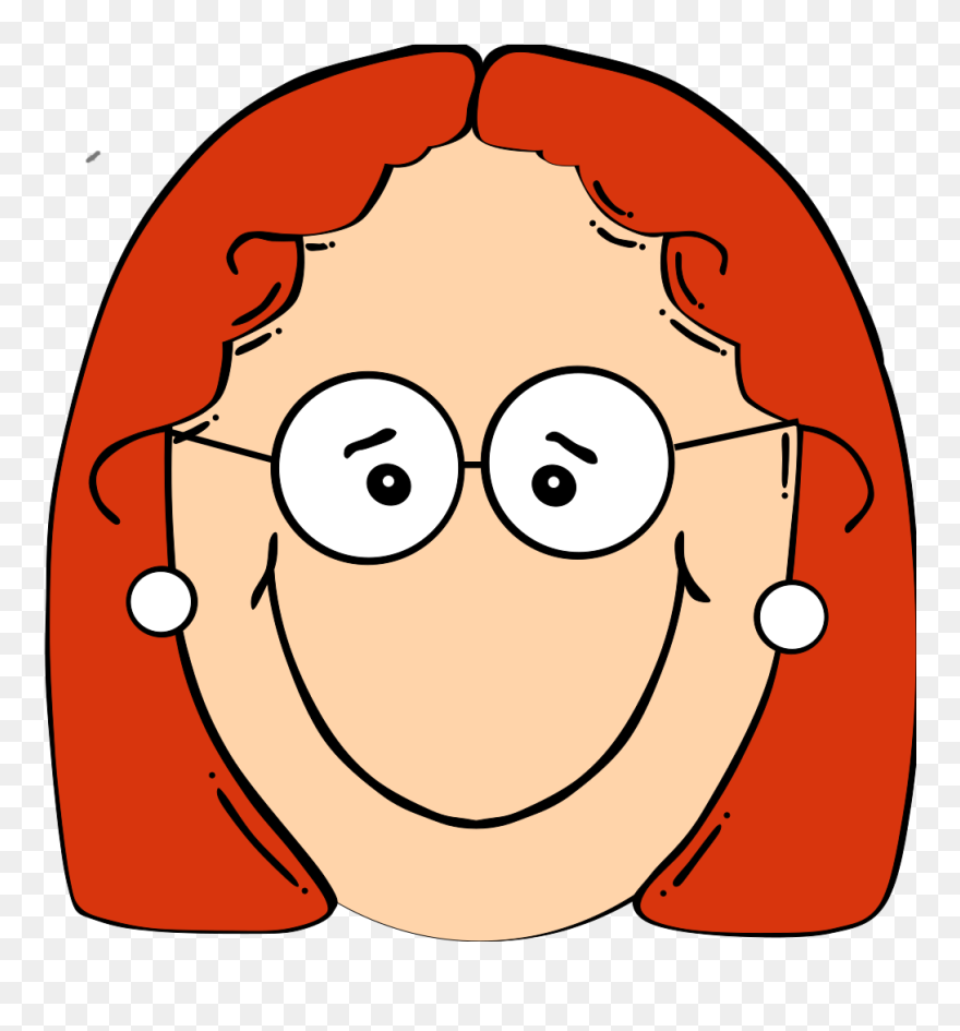 Redhead Cartoon Cliparts - Mother Face Cartoon - Png Download