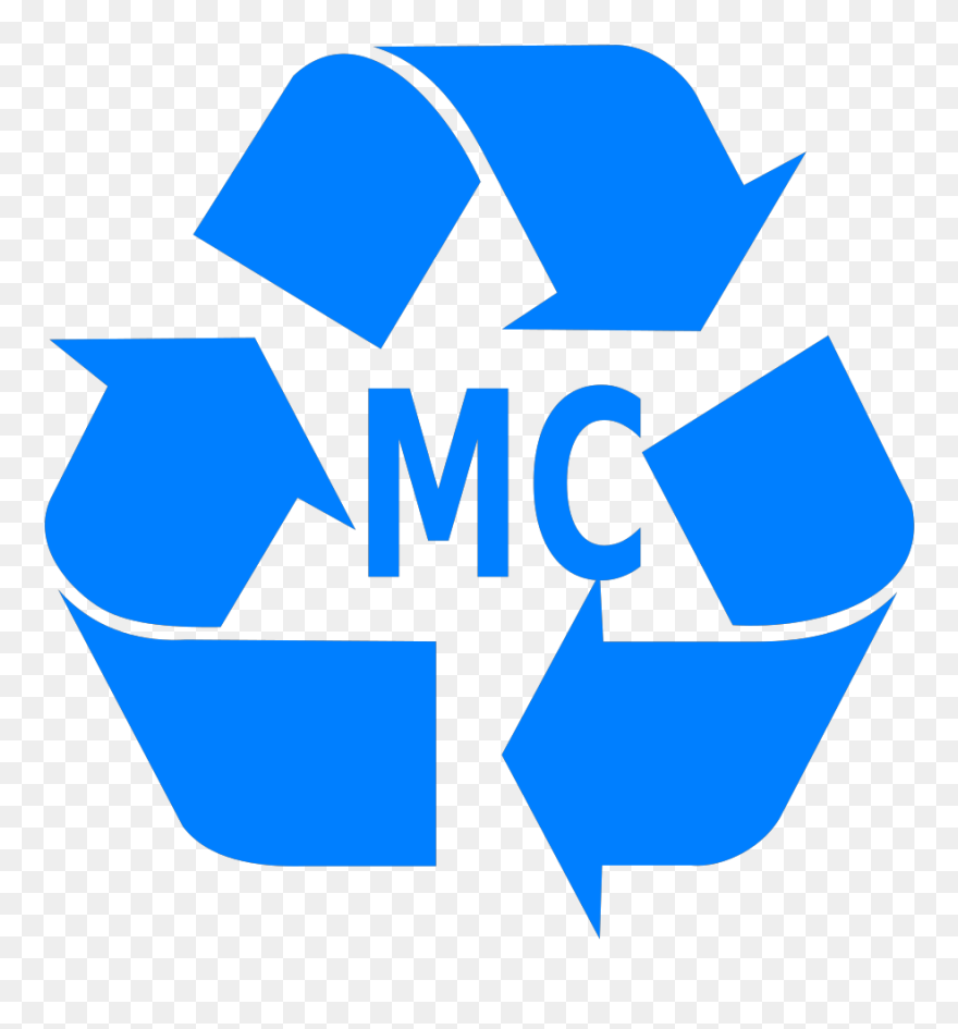 Blue Recycling Logo Svg Clip Arts 582 X 599 Px - Png Download