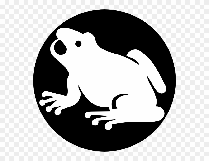 Frog Silhouette White Clipart
