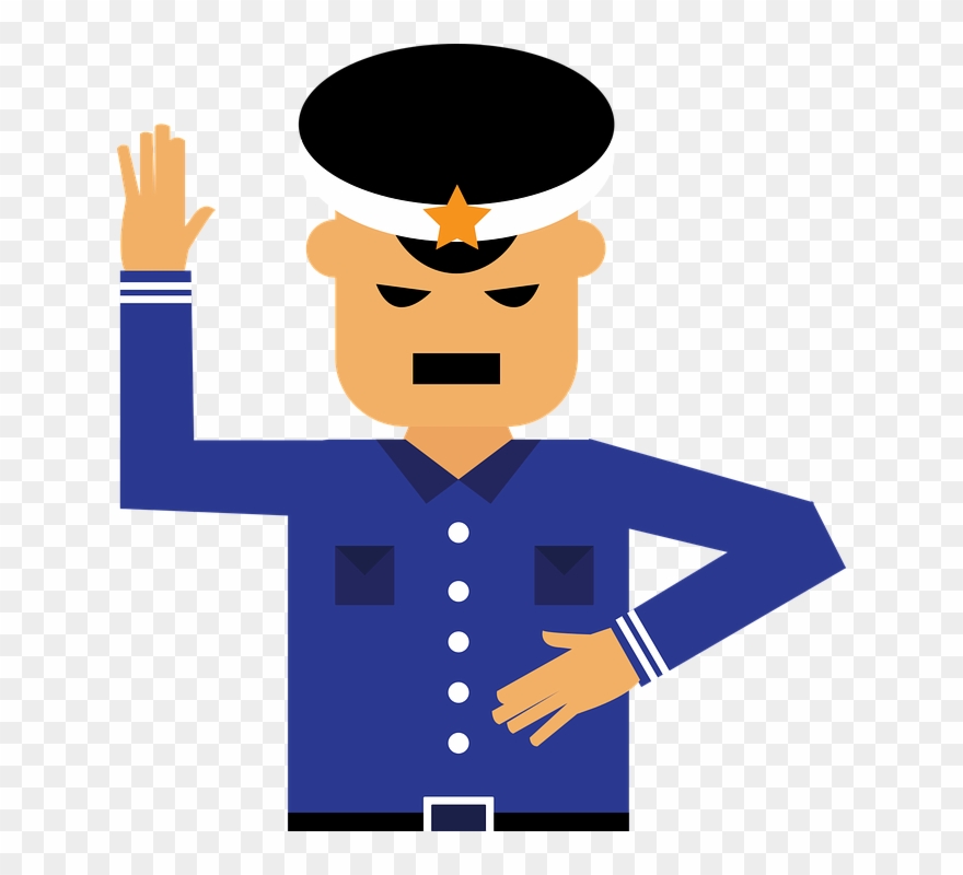 Cop Clipart Stopped - Security Guard Clipart Png Transparent Png