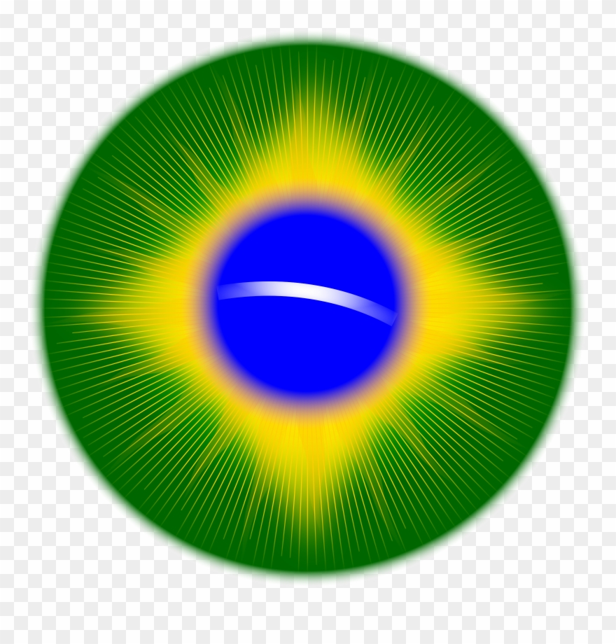 Rounded Brazil Flag - Circle Clipart
