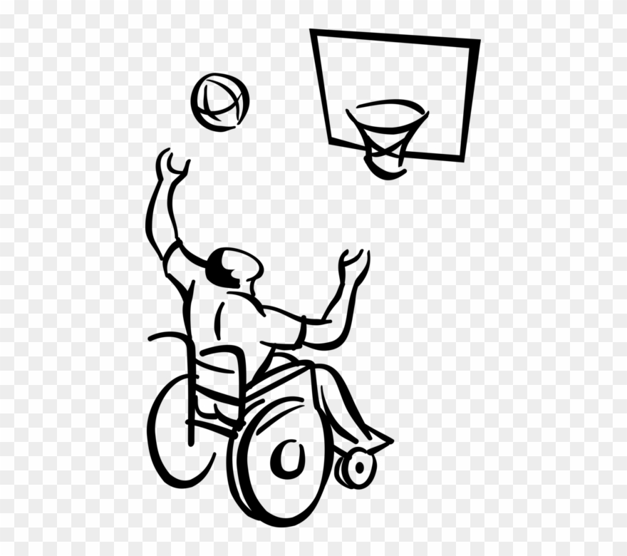 Wheelchair Makes Shot Vector - Disability Clipart